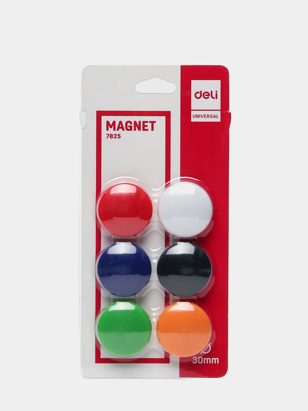 Набор магнитов, для классной доски и холодильников Deli, 30 мм 6 шт