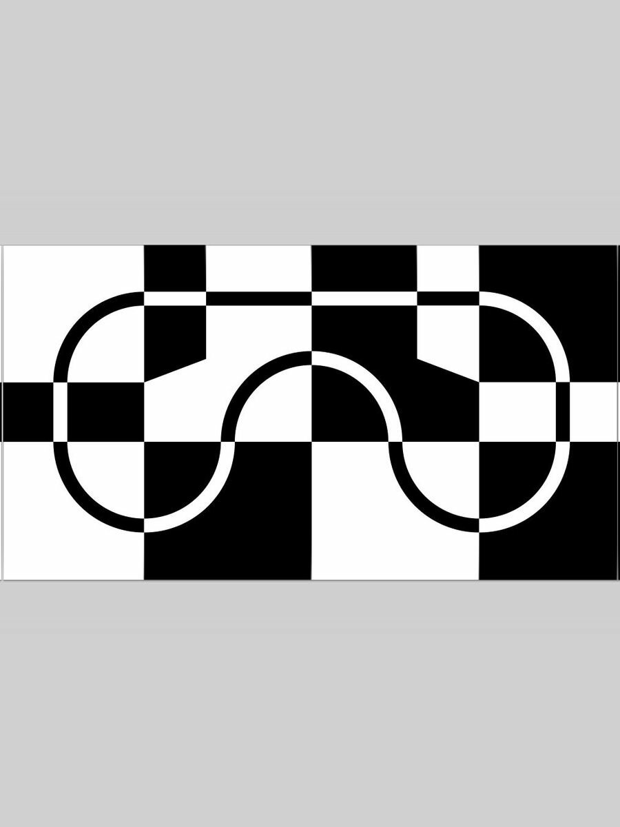 Поле для тренировок по робототехнике "Инверсная линия" (2400 х 1200 мм)