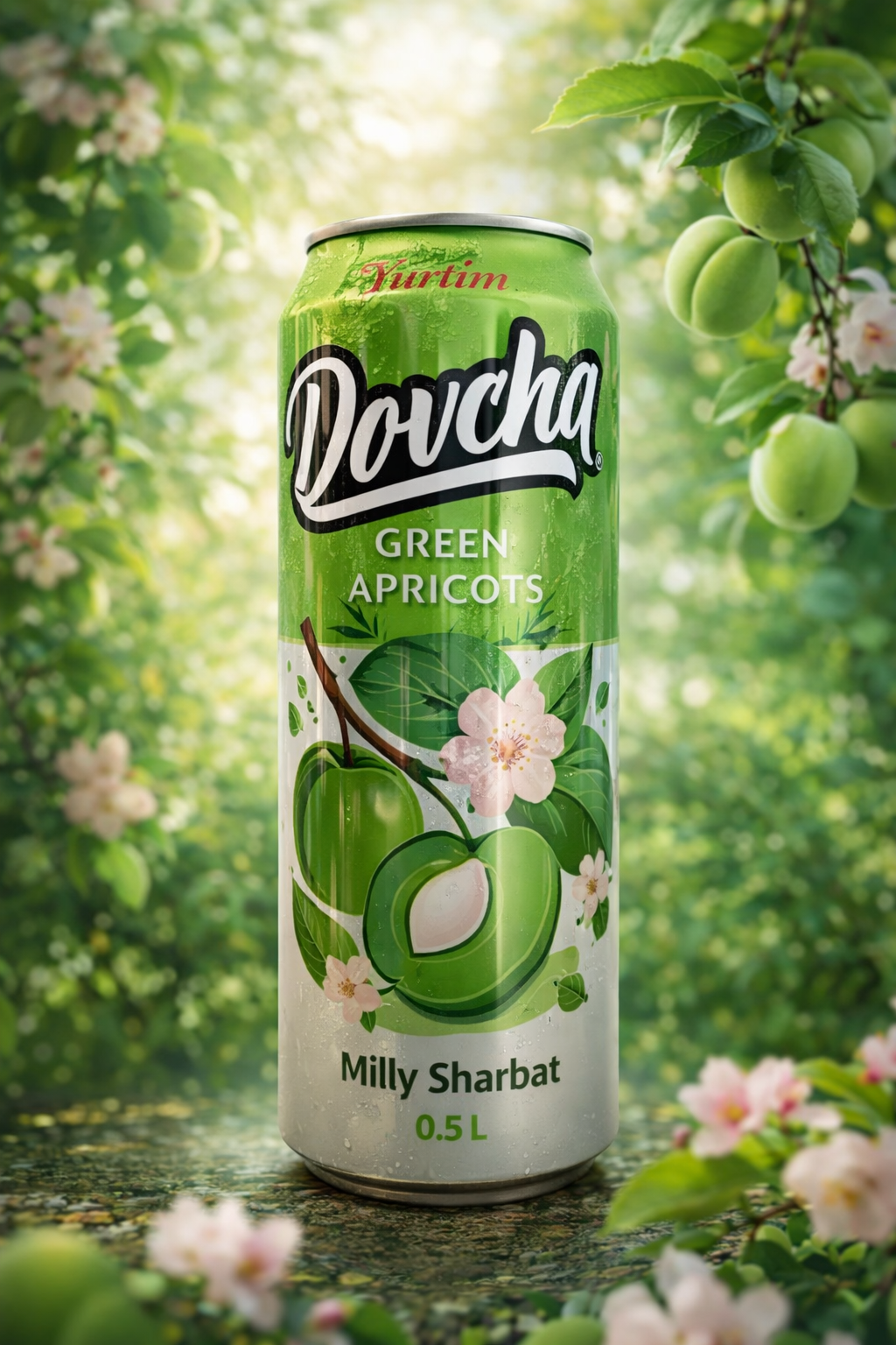 Напиток Yurtim Dovcha "Green Apricots", вкус зеленого абрикоса