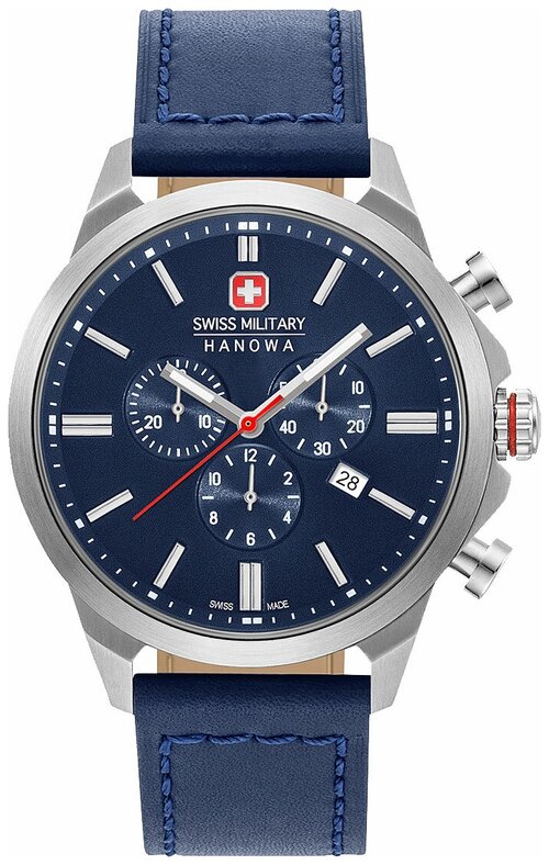 Наручные часы Swiss Military Hanowa Chrono Classic II, синий, серебряный