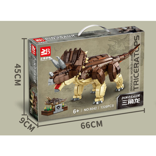Конструктор ZB Мир динозавров, Трицератопс FCJ0791402, 1326 дет.