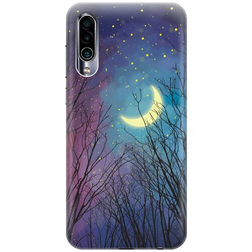 фото Re:pa накладка transparent для meizu 16xs с принтом "месяц в ветвях"