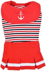 Платье для собак Puppia Nautical S красный