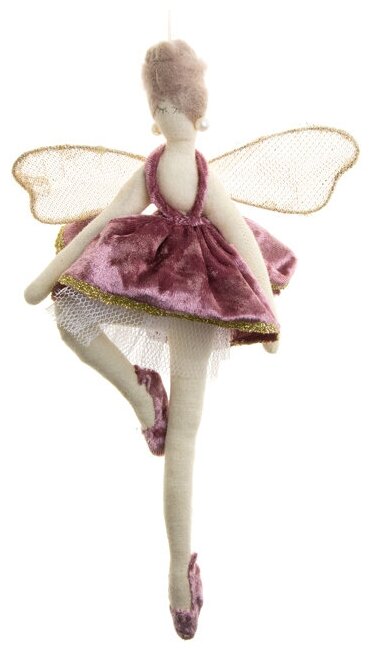 Due Esse Christmas Кукла на елку Фея - Балерина Мария - Мариинские танцы 24 см розовая, подвеска LN001116C