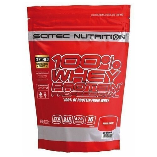 Протеин Scitec Nutrition 100% Whey Protein Professional, 500 гр., банан