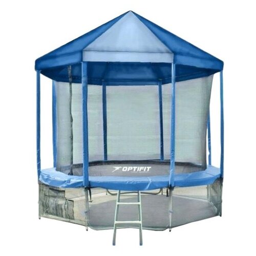 фото Батут optifit like blue 12ft с синей крышей