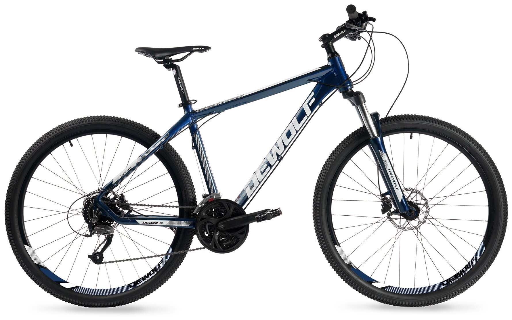 Велосипед горный Dewolf 2022 TRX 30, 20, chameleon blue/dark blue/white
