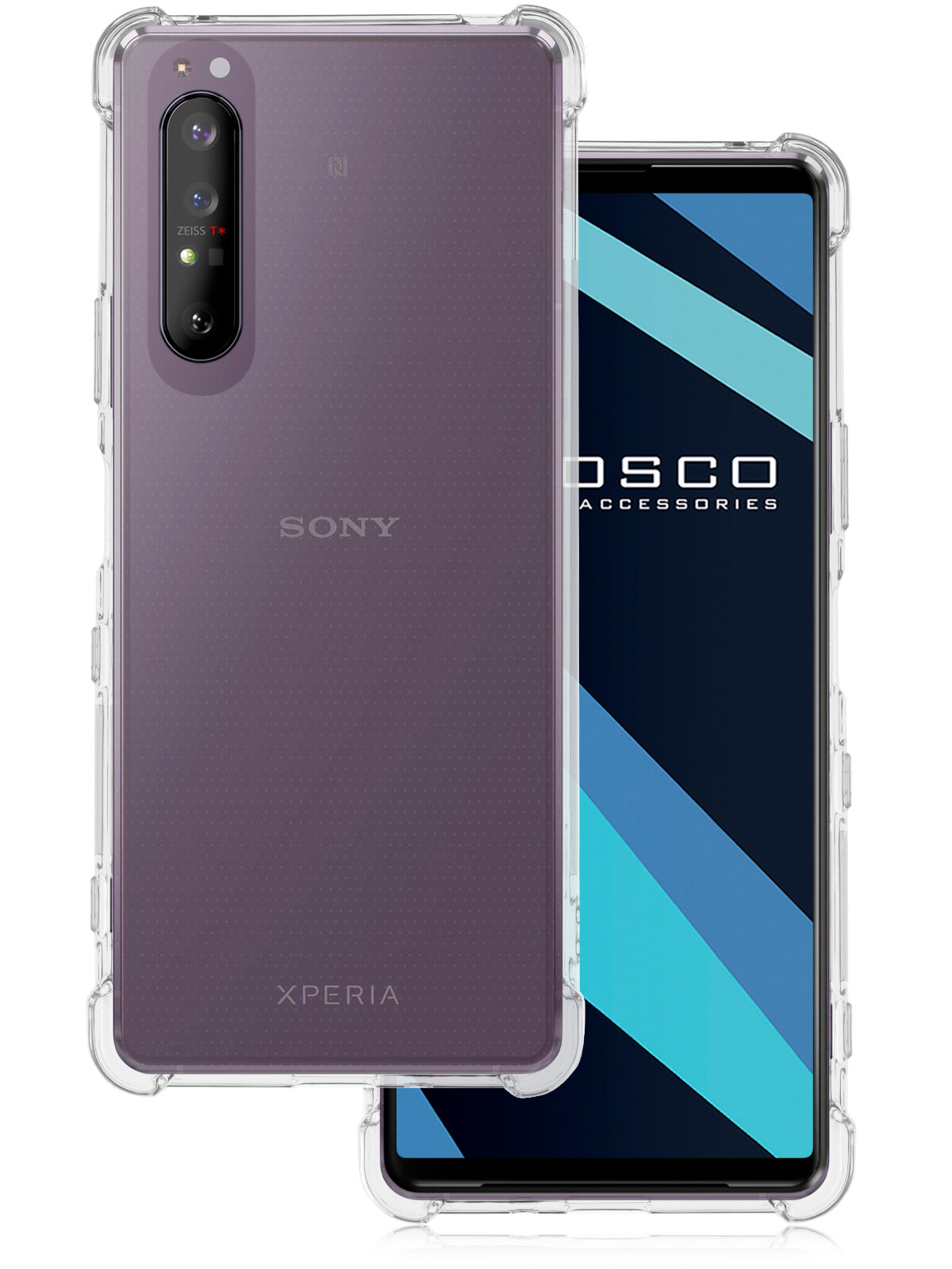 Противоударный силиконовый чехол для Sony Xperia 1 (III) гибкий, прозрачный