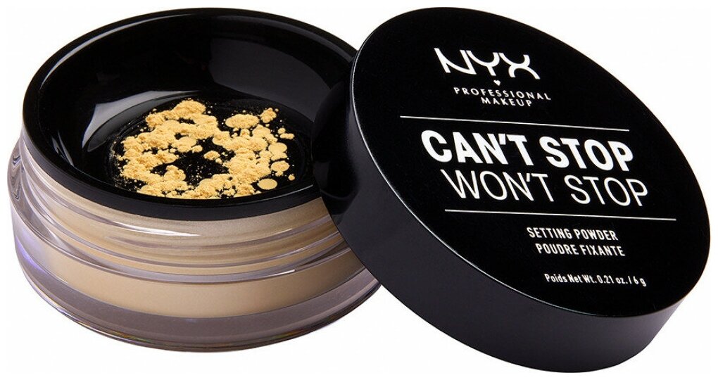 NYX Professional Makeup   "Cant Stop Wont Stop Setting Powder",  06, Banana, 6 