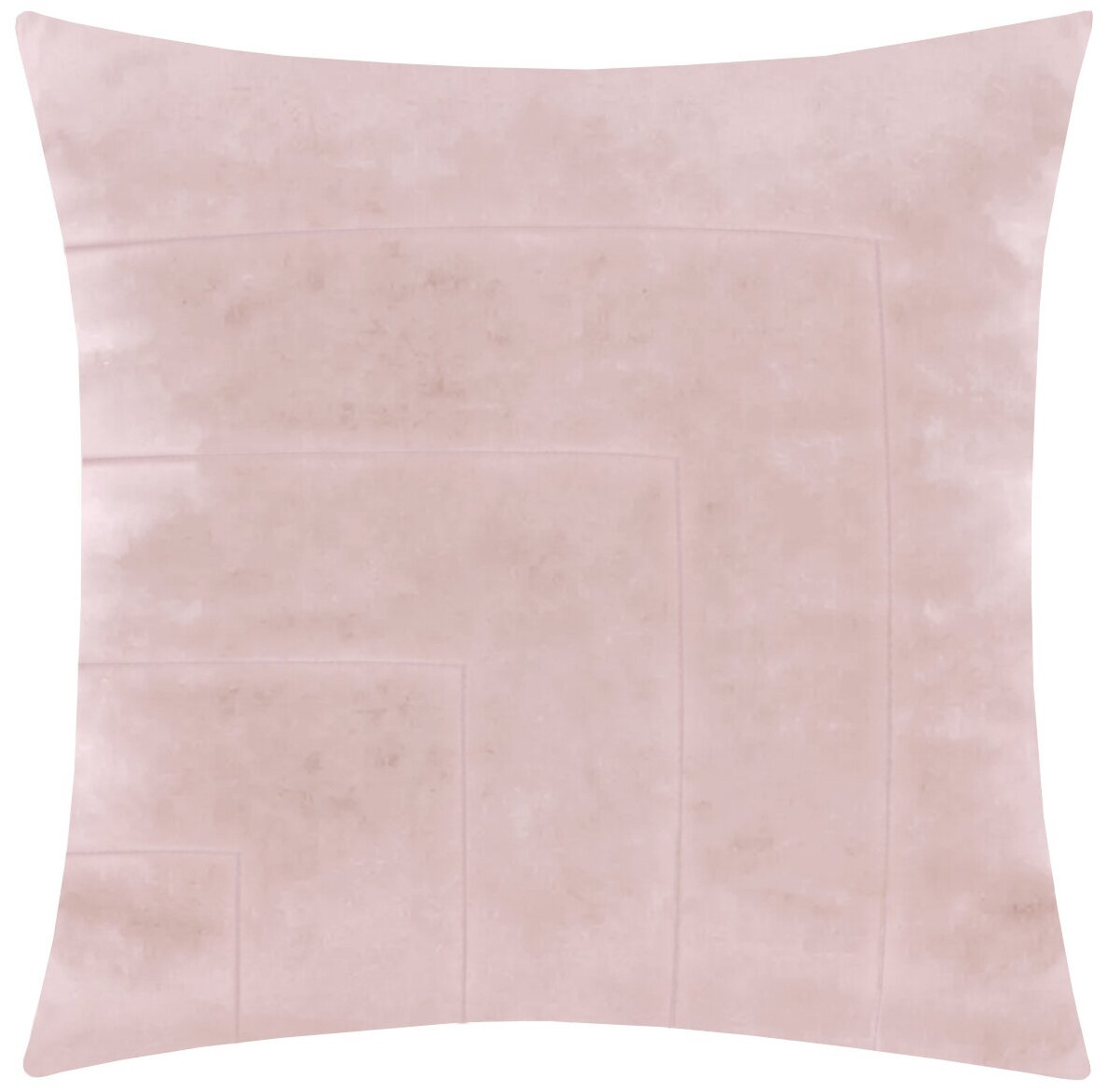 Подушка декоративная со съемным чехлом - наволочкой на молнии "Бархат АртДеко I Пепельно-розовый", 45 х 45 см.