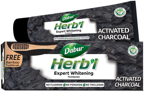 Зубная паста Dabur Herb’l Activated Charcoal, 150 г