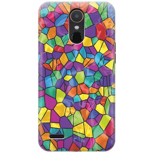 фото Cиликоновый чехол на lg k10 2017 / элджи к10 2017 с принтом "яркая мозаика" gosso