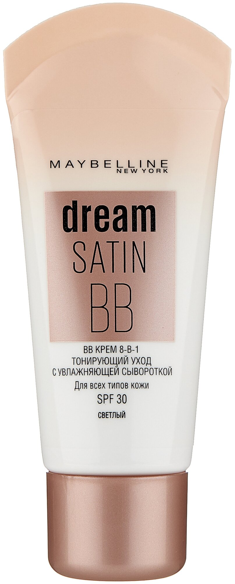 MAYBELLINE NY Тональный крем BB Dream Satin Светлый 0