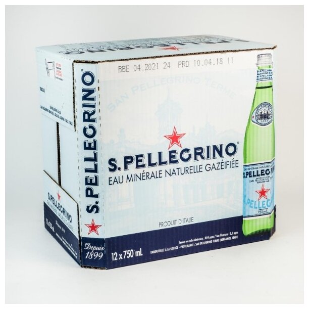 Минеральная вода S. Pellegrino газированная стекло