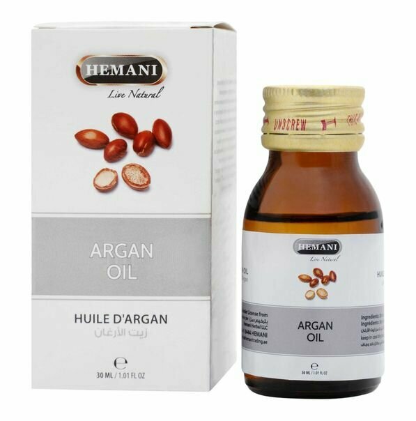 Масло Аргановое Хемани (Argan oil Hemani) для иммунитета, для ухода за кожей и волосами, 30 мл.