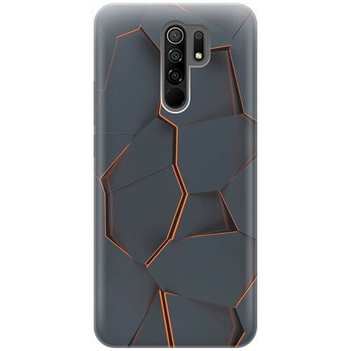 фото Силиконовый чехол на xiaomi redmi 9 / сяоми редми 9 с принтом "графитовый излом" re:pa