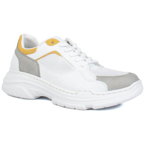 фото Кроссовки rieker размер 39, белый/серый/желтый