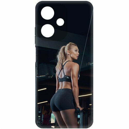 Чехол-накладка Krutoff Soft Case Шорты женские для INFINIX Hot 30 Play черный чехол накладка krutoff soft case шорты женские для infinix hot 11s черный