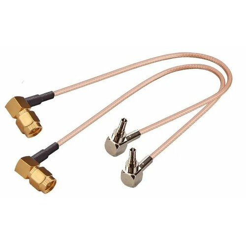 Пигтейлы CRC9 - SMA-male (угловые) - 2 штуки комплект пигтейлов кабельная сборка n male прямой ts9 угловой 30 см 2шт