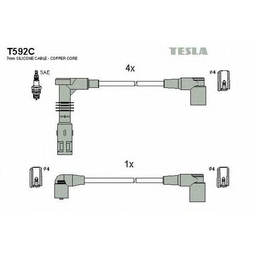 Tesla1 TESLA Провода зажигания TESLA T592C