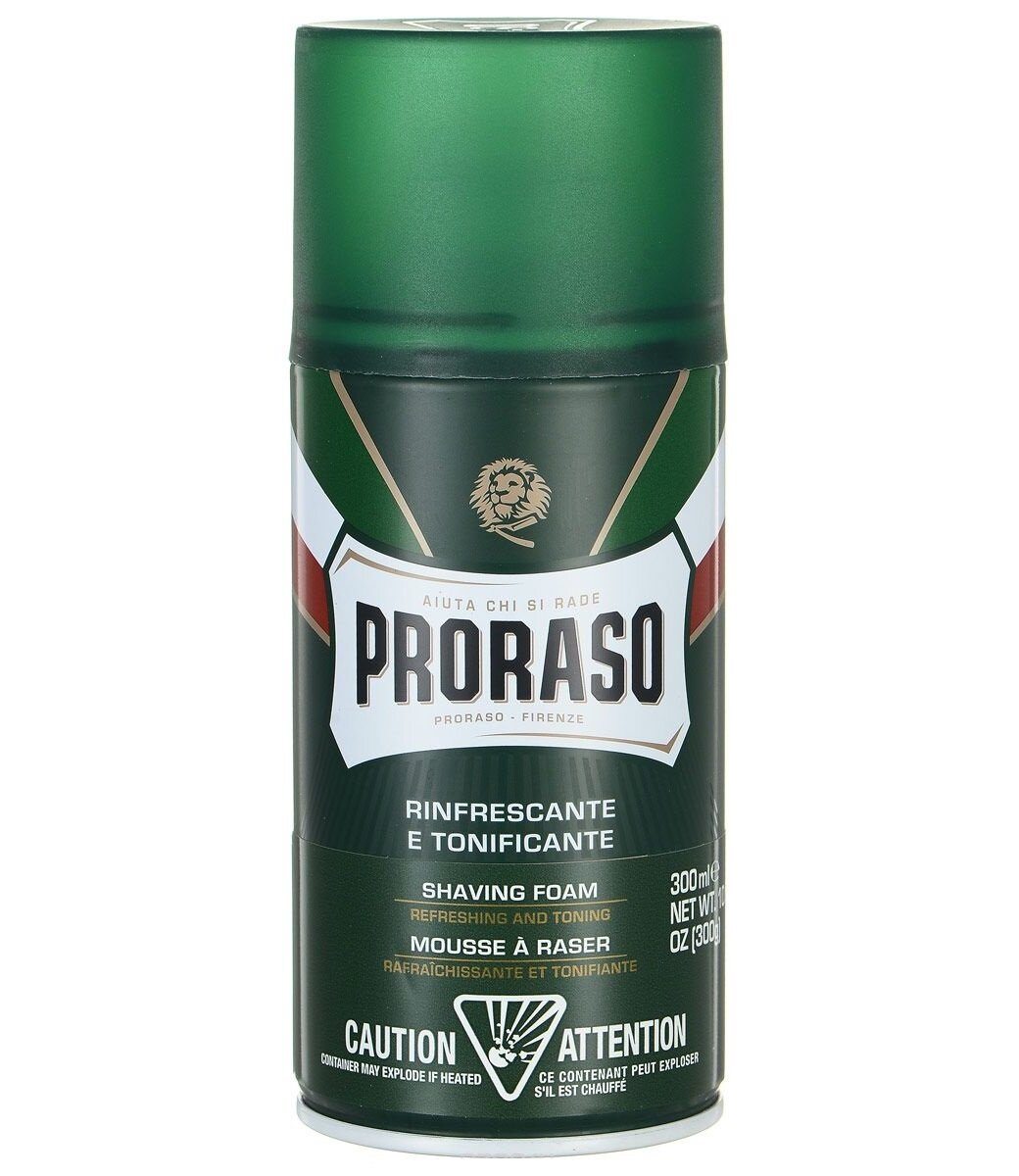 Пена для бритья Зеленая Эвкалипт и Ментол Proraso, 293 г, 300 мл