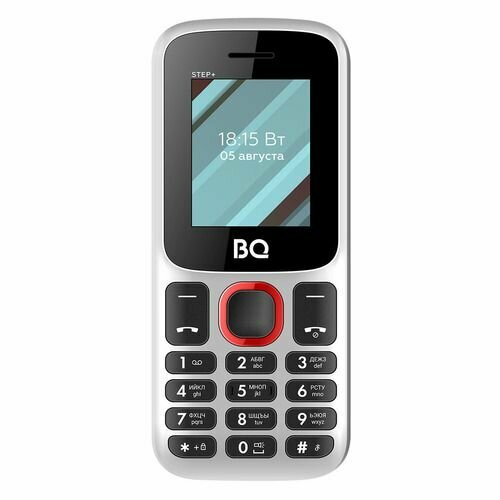 Сотовый телефон BQ 1848 Step+, белый/красный смартфон bq 6051g soul 2 32 гб 2 sim ocean blue