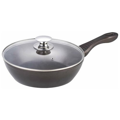 фото Сковорода глубокая со стеклянной крышкой 26 см zeidan