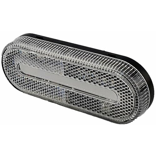 Светодиодный габаритный огонь овальный белый для грузовиков, прицепов, спецтехники, внедорожников, 9-32в