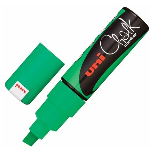 фото Uni mitsubishi pencil маркер меловой chalk (pwe-8k), зеленый, 1 шт.