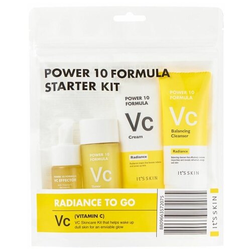 Уходовый набор миниатюр для лица, с витамином С Power 10 Formula VC Starter Kit It's Skin, 52 мл + 1