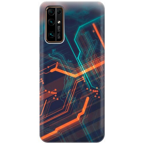 фото Re:pa накладка transparent для honor 30 с принтом "микросхема"