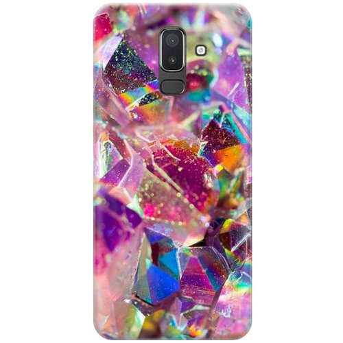 RE: PA Накладка Transparent для Samsung Galaxy J8 (2018) с принтом Розовые кристаллы re pa накладка transparent для samsung galaxy a02s с принтом розовые кристаллы