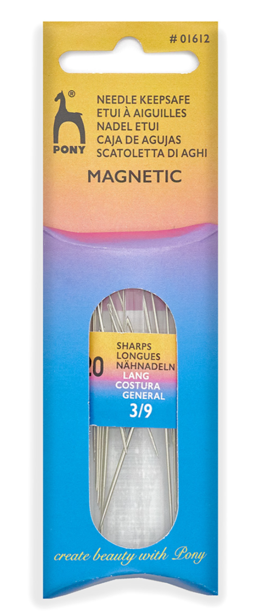 Иголки для шитья с магнитом Sharps MAGNETIC, № 3-9, 20 шт, PONY, 01612