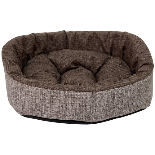 Диванчик HOMEPET Жаккард Wool №1 для домашних животных, коричневый 43 см х 38 см х 15 см