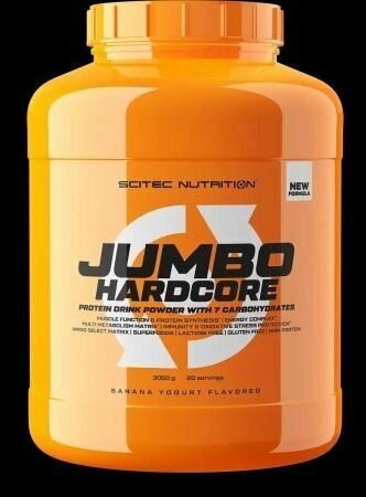 Гейнер Джамбо Хардкор Scitec Nutrition Jumbo Hardcore 3060 г Банановый Йогурт 20 порций