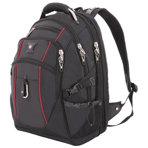 фото Swissgear рюкзак swissgear, 15”, чёрный/красный, полиэстер 900d/м2 добби, 34x23x48 см, 38 л