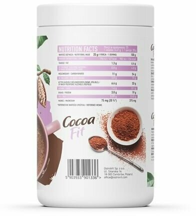 Какао с магнием OstroVit Cocoa Fit Vegeterian 500 г - фотография № 4