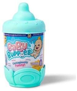 Фото Интерактивный пупс Baby Buppies Малыш в колыбельке, 8 см, Turquoise/astBP002D2