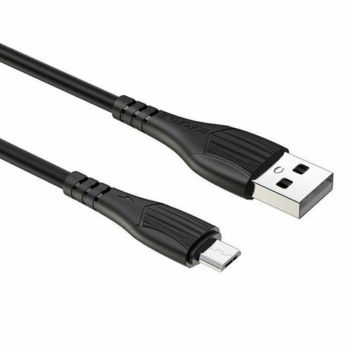 Кабель провод шнур для зарядки BFF BX37 microUSB - USB 24 А 1 м PVC оплётка чёрный 441₽