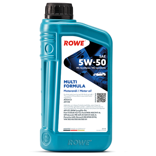 HC-синтетическое моторное масло ROWE Hightec Multi Formula SAE 5W-50, 5 л