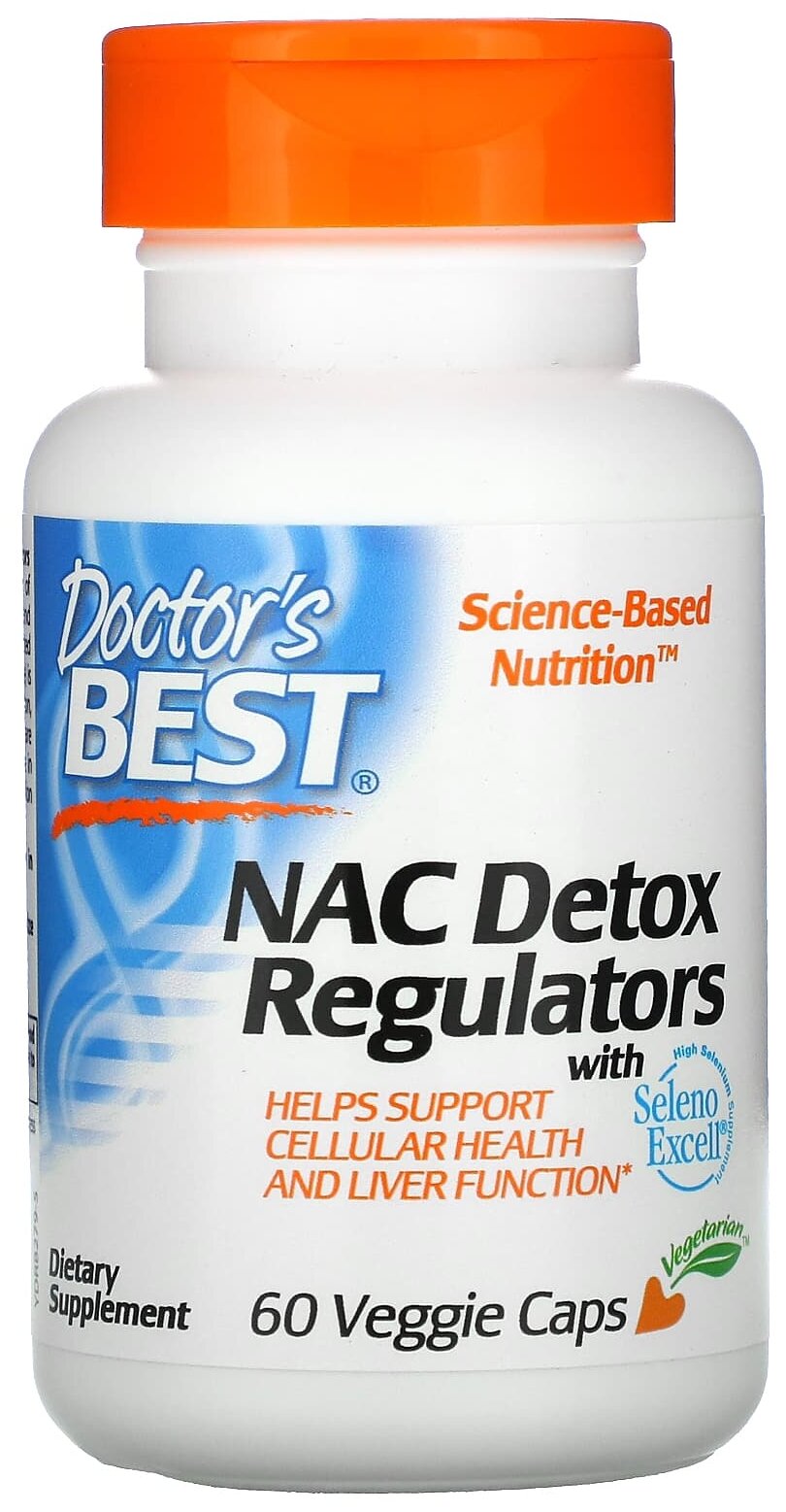 Капсулы Doctor's Best NAC Detox Regulators, 60 шт.