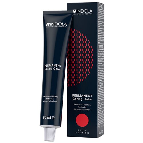 фото Indola permanent caring color стойкая крем-краска для волос red & fashion, 9.44 блондин интенсивный медный, 60 мл