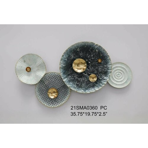 Декор интерьерный на стену дизайнерский / панно интерьерное на стену дизайнерское Арья металл 91х50.5х6.5 см