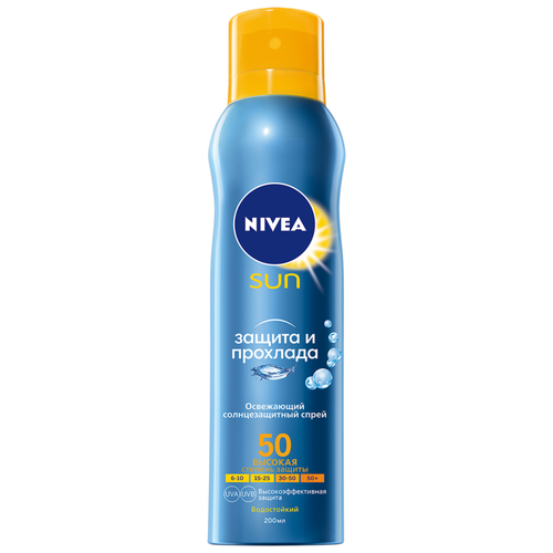 Нивея SUN Спрей с/з Защита и Прохлада SPF-50 200мл (80461)