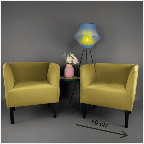 Изображение товара Кресло Монреаль желтое, в зал, на кухню, офис, гостиную, зал ожиданий, кафе