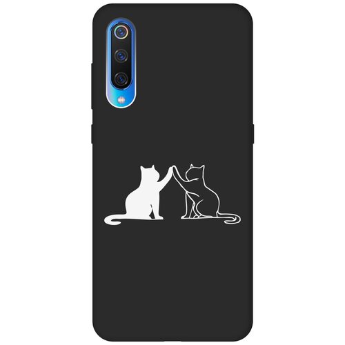 Матовый Soft Touch силиконовый чехол на Xiaomi Mi 9, Сяоми Ми 9 с 3D принтом Cats W черный матовый soft touch силиконовый чехол на xiaomi mi 9 сяоми ми 9 с 3d принтом brain off w черный