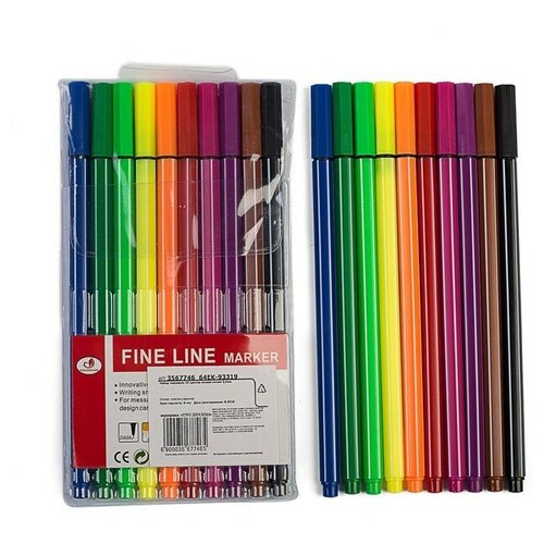 фото Набор капиллярных ручек (маркеров), 0.4 мм, 10 цветов, тонкая линия mikimarket