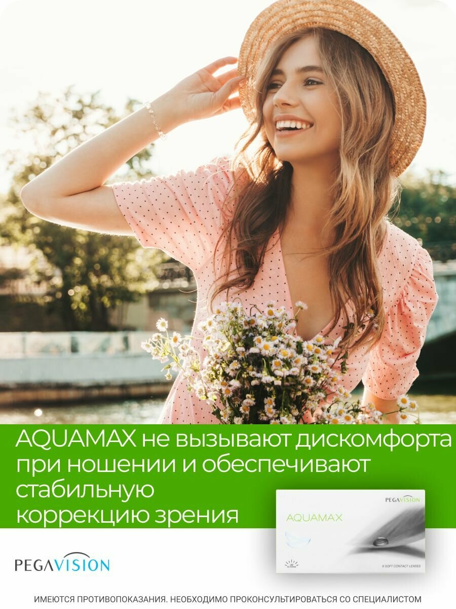 PegaVision Aquamax (6 линз) Двухнедельные -6.00 R 8.6