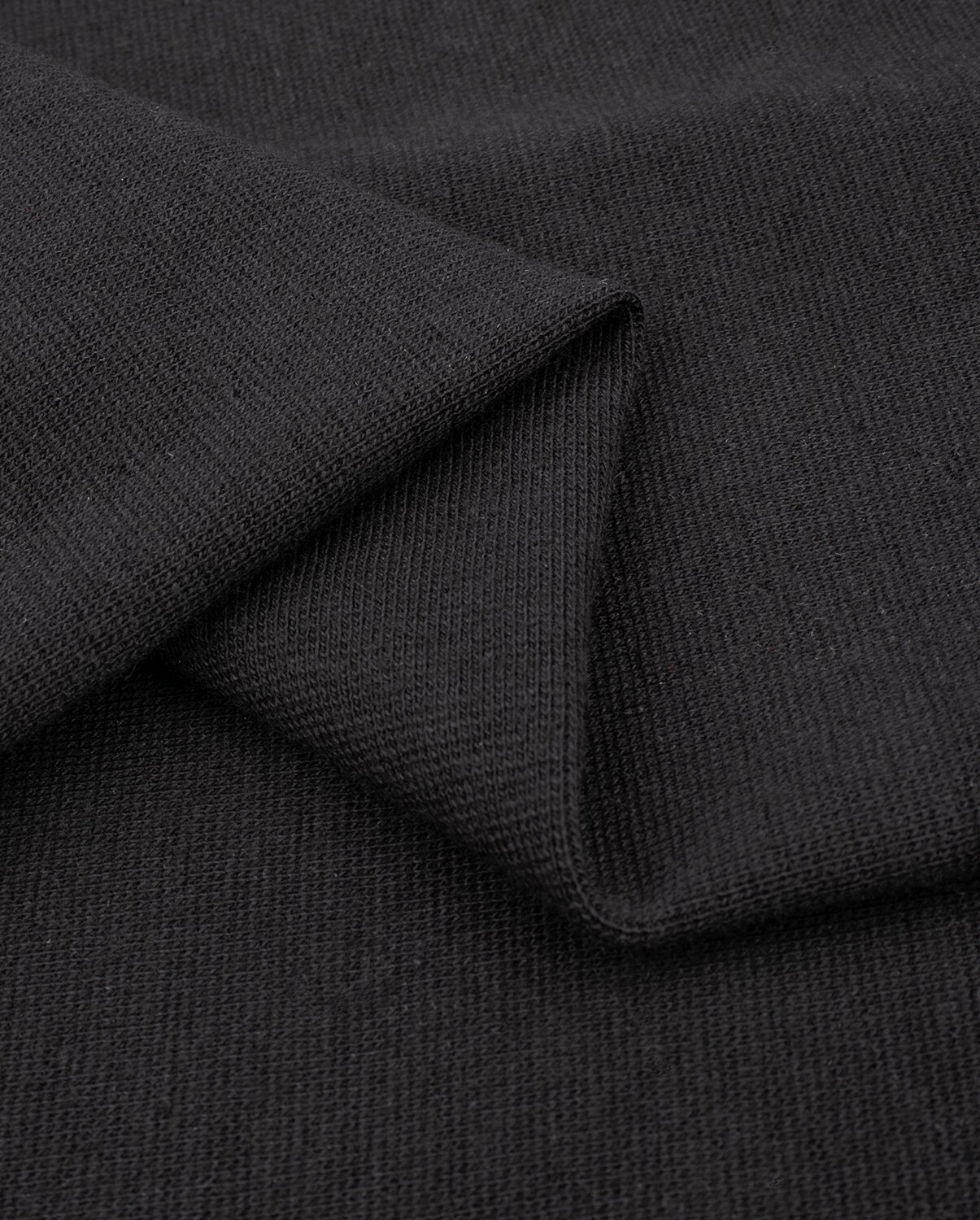 Ткань для шитья и рукоделия Рибана с лайкрой чулок 1 м * 190 см, черный 001