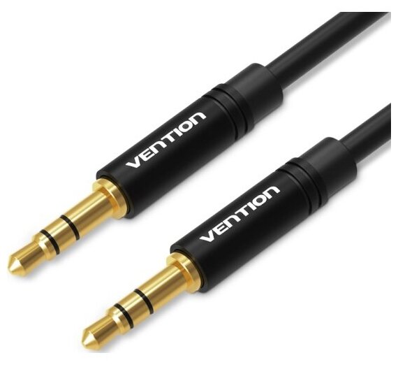 Кабель Vention аудио Jack 3,5 mm M/Jack 3,5 mm M - 0.5м Черный